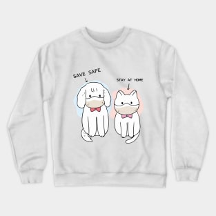 Stay at Home Cat And dog Crewneck Sweatshirt